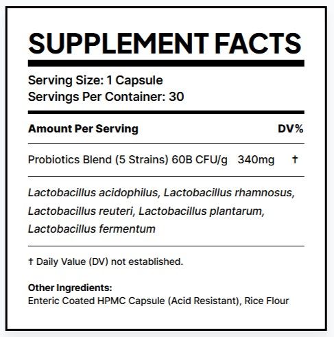 UroVita Care Feminine Boost Supplement Facts